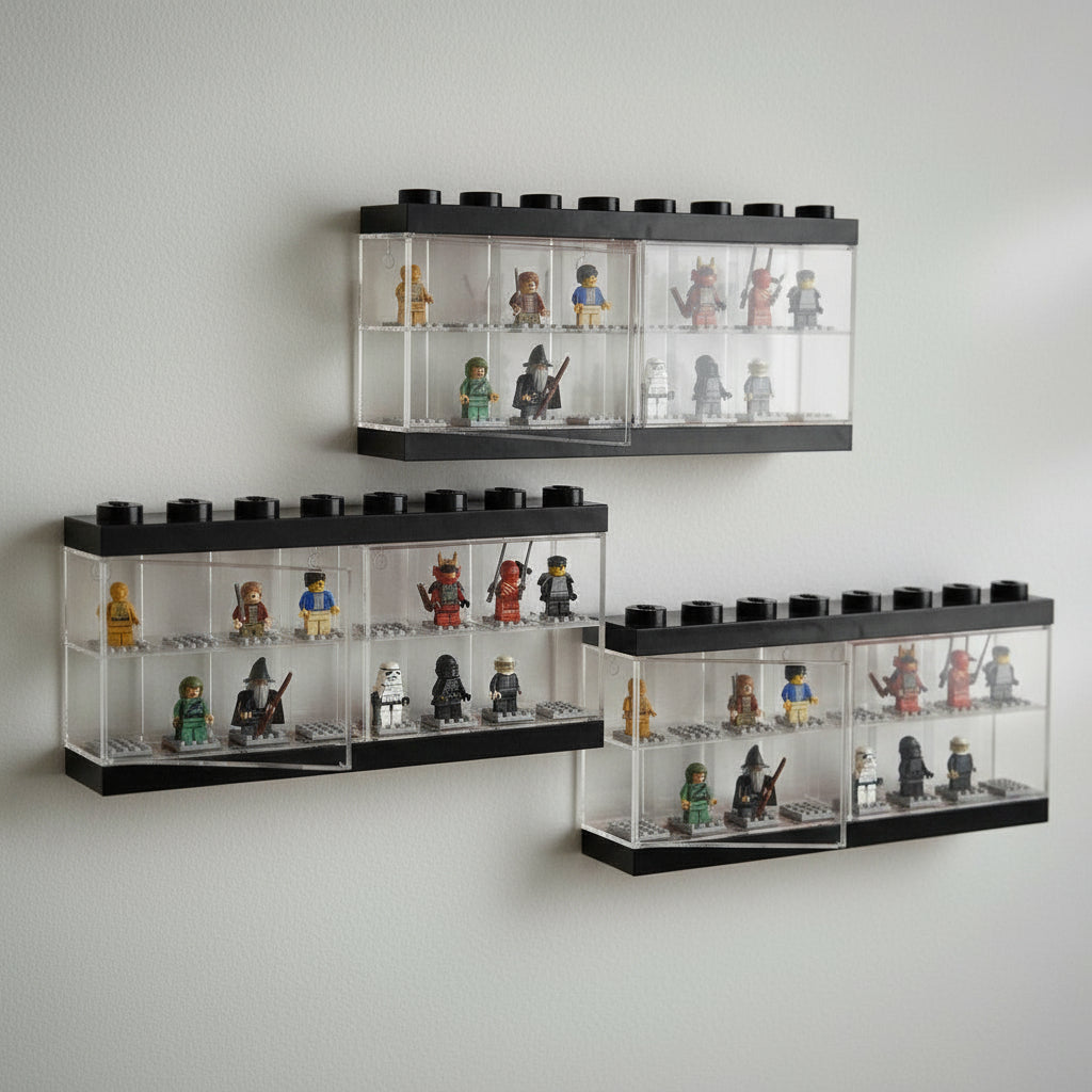 3 x Large LEGO Minifigure Display Cases Bundle