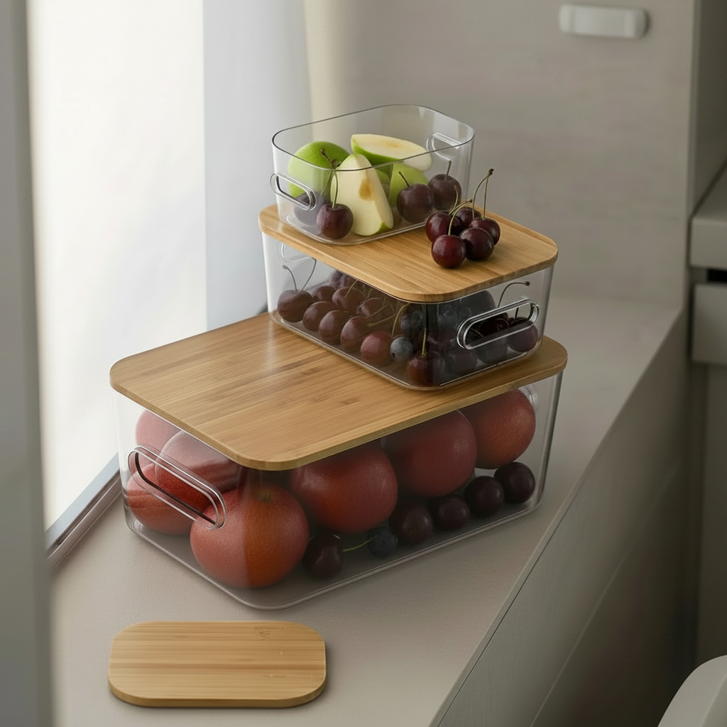 Extra Small Stacking Lidded Fridge Storage Box