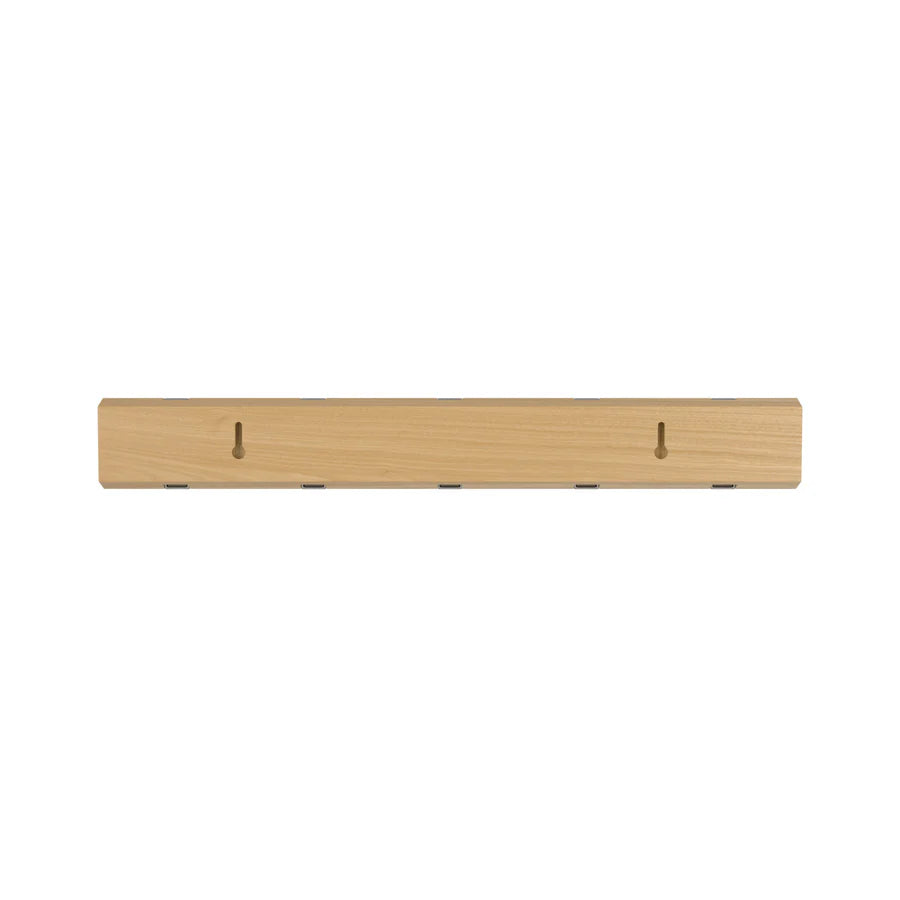Flip 5 Coat Hook- Natural Light Wood & Nickel